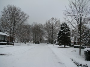 Snow covered street